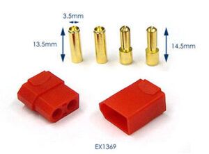 3.5MM GULL KONTAKT M/KAPSLING (PAR)
