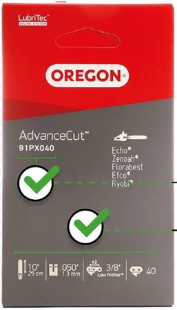 SAGKJEDE 3/8" 40L-1,3MM 10" SVERD OREGON