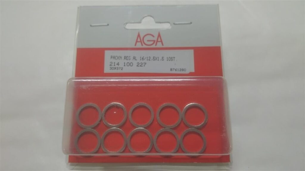 FLASKEPAKNING OKSYGEN FOR 6-KT MUTTER ALUM. - AGA