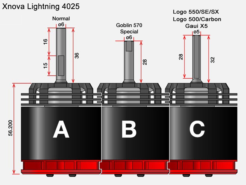 XNOVA LIGHTNING 4025-560 SHAFT B