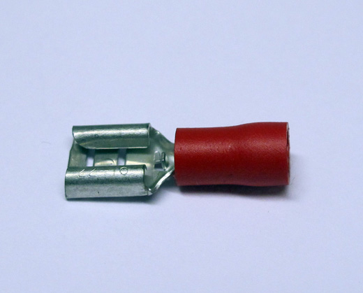 KABELSKO RØD FLAT HUN - 6,3MM 0,5-1,0