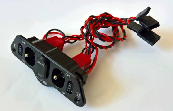 TWIN POWER SWITCH M / FUEL/SMOKE DOT (BLACK) 6STAR - Bilde 5