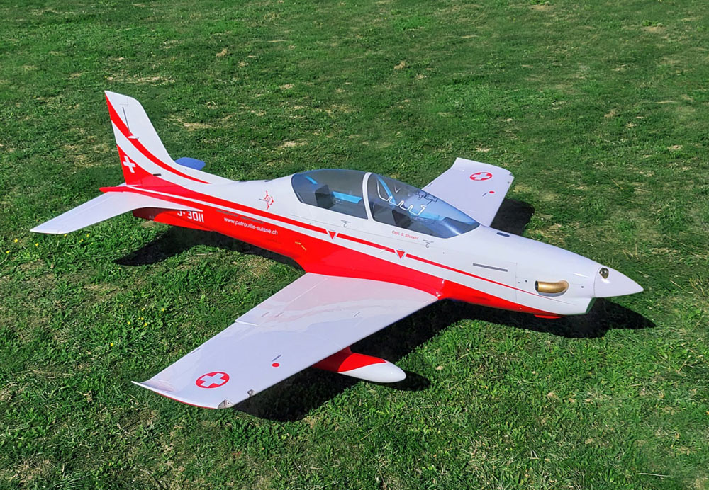 SEBART PILATUS PC-21 XL V2 WHITE/RED + L.GEAR