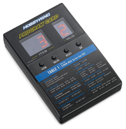 HOBBYWING PROGRAM CARD-GENERAL