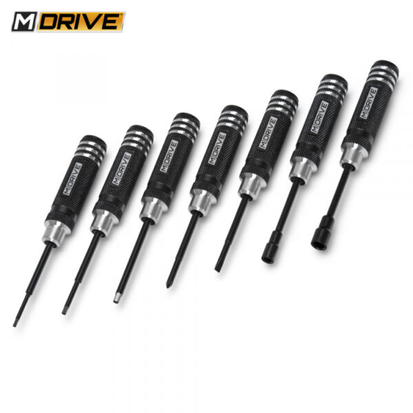 MINI TOOLS SET HEX AND NUT DRIVER + FLAT AND CROSS 7-PIECE M-DRIVE - Bilde 2