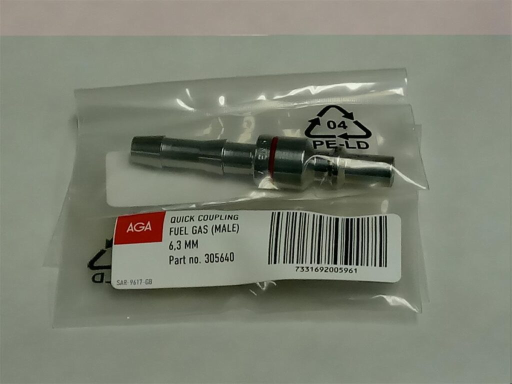 SLANGESOKKEL FOR HURTIGKOBLING BRENNGASS 6,3MM - LINDE