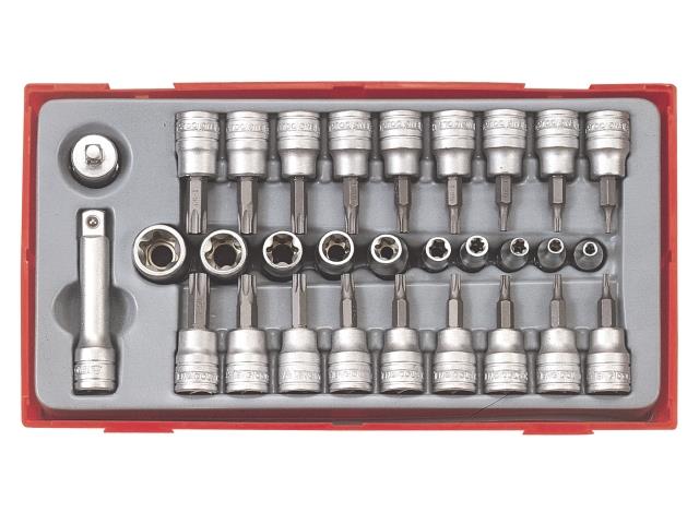 PIPEBITSSETT TTTX30 - 30 DELERS TX-PIPER I SETT MED 1/4" OG 3/8" - TENG TOOLS