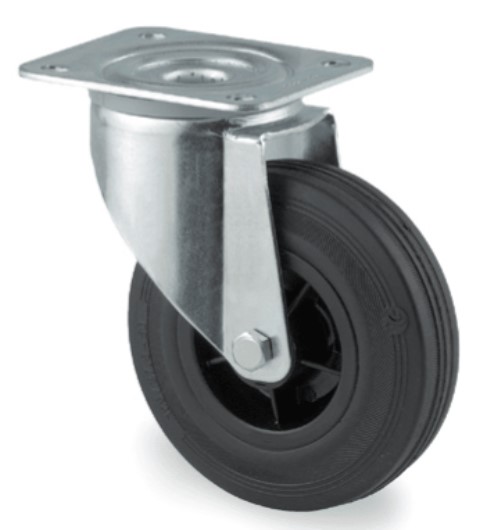 HJUL 125MM M/SVING PVR P62 100KG