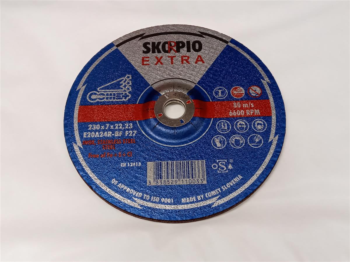 SLIPESKIVE STÅL/RF 230 X 7,0 X 22 - SKORPIO EXTRA NR-13 - Bilde 1