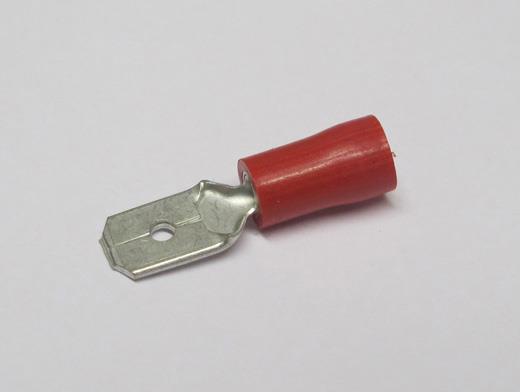 KABELSKO RØD FLAT HAN - 6,3MM 0,5 - 1,0