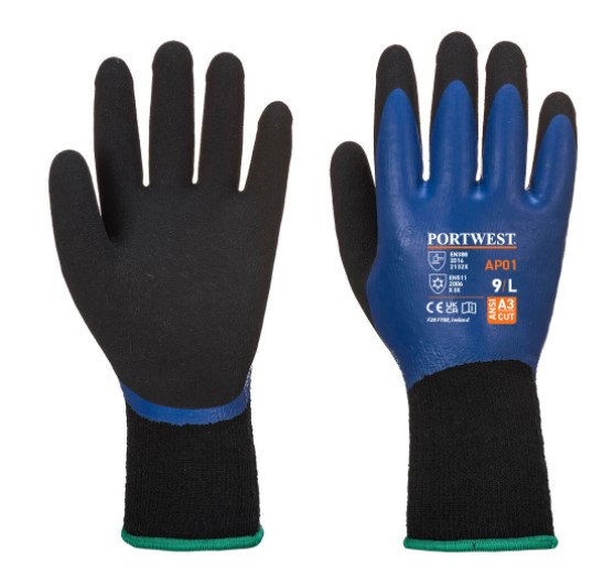 AP01 - THERMO PRO HANSKE BLÅ/SORT - PORTWEST