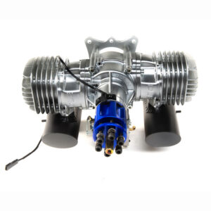 DLE 130CC TWIN BENSINMOTOR MED POTTE OG TENNING