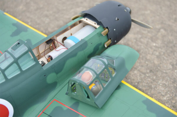 BLACK HORSE A6M ZERO 1720MM 15CC ARF - Bilde 6