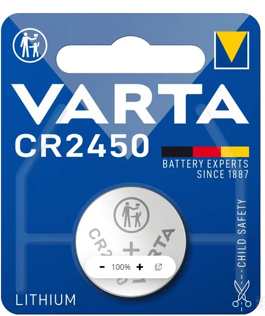 BATTERI CR2450 LITHIUM 3V VARTA