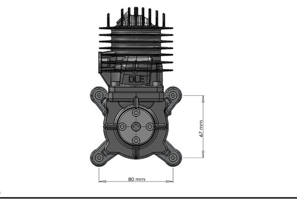 DLE 55 SIDEUTBLÅS BENSIMOTOR - Bilde 4