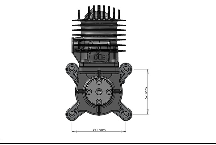 DLE 55 SIDEUTBLÅS BENSIMOTOR