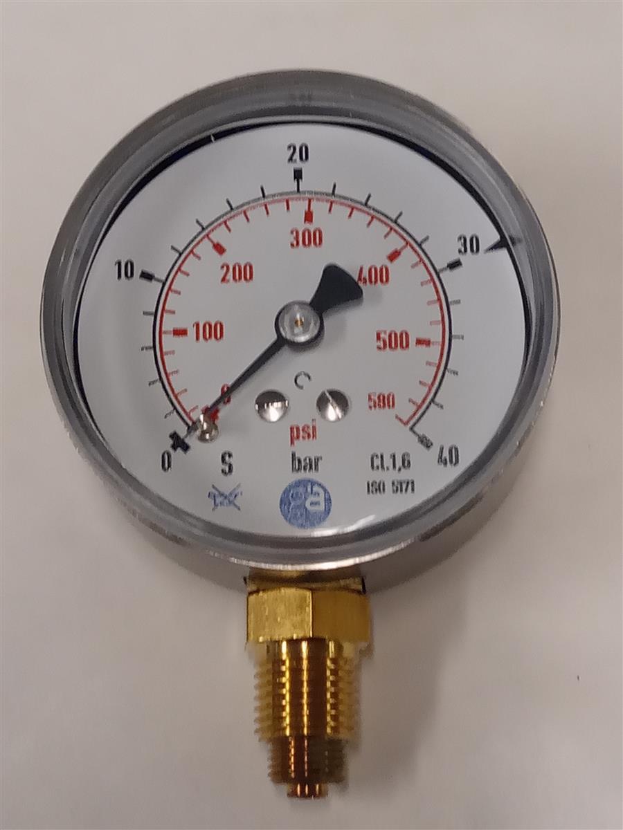 MANOMETER ARBEID NØYTRAL 0-40 BAR R21, 63MM - LINDE - Bilde 1