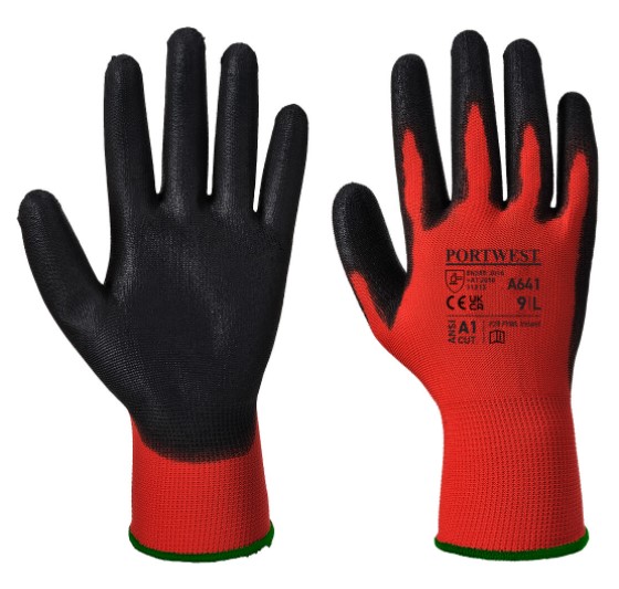 A641 - RED GRIP PU HANSKE - PORTWEST