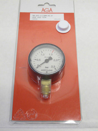 MANOMETER ACETYLEN - ARBEIDTRYKK 0-2,5 BAR - 300046