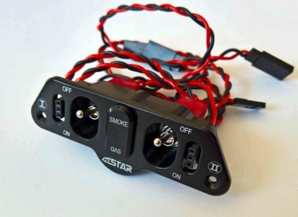 TWIN POWER SWITCH M / FUEL/SMOKE DOT (BLACK) 6STAR - Bilde 2