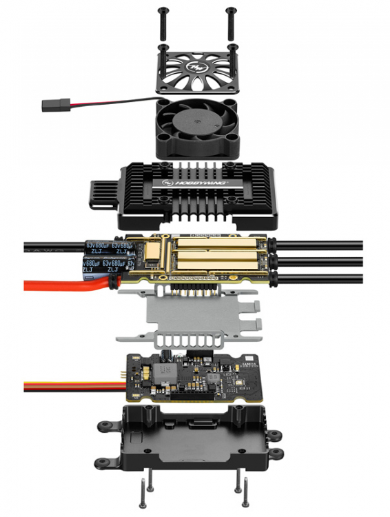 HOBBYWING PLATINUM 180A SBEC HV 6-14S V5 ESC - Bilde 6