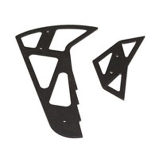 FIN SET - BLACK FIBER FRP ( HORIZONTAL / VERTICAL ) (Varen er utgått, dette er siste rest)
