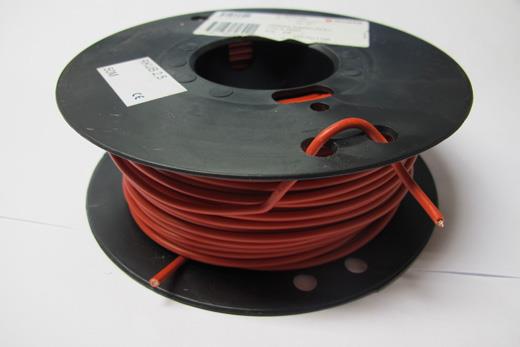 KABEL PÅ RULL 1X2,5 RØD  METER PRIS