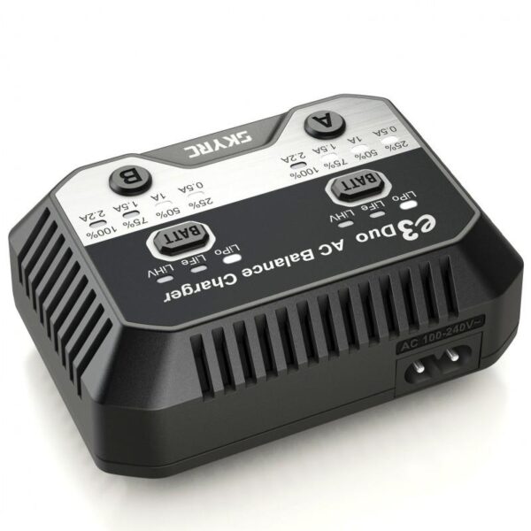SKYRC E3 DUO LIPO DOBBEL LADER 2-3S 220V - Bilde 3