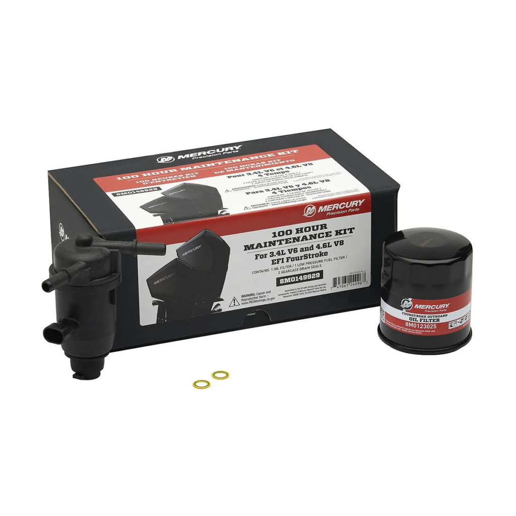 SERVICE KIT MERCURY V6/V8 100 TIMER OLJEFILTER/DRIVSTF./PAKN.GIRHUS DREN.