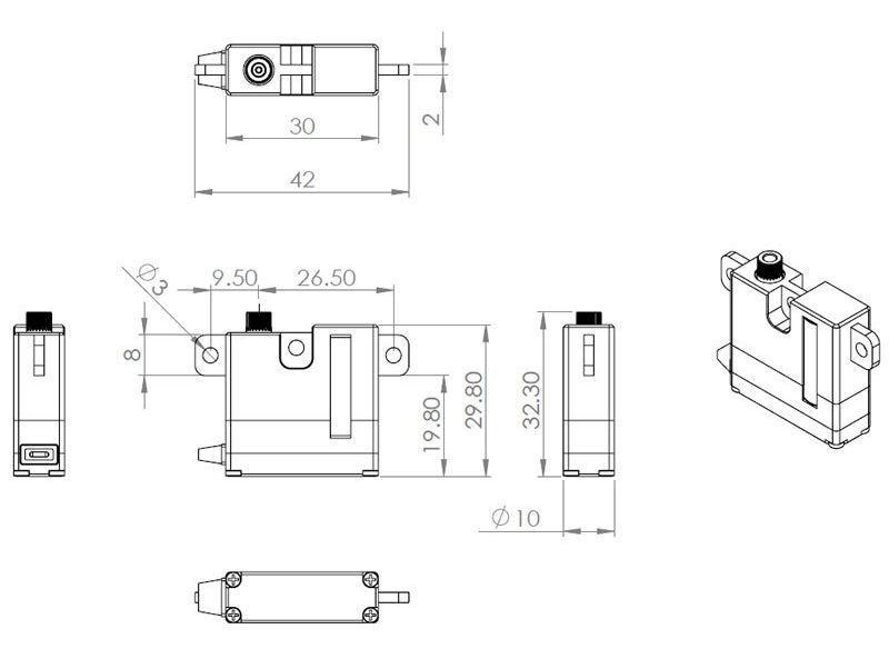MKS HV6130 WING SERVO