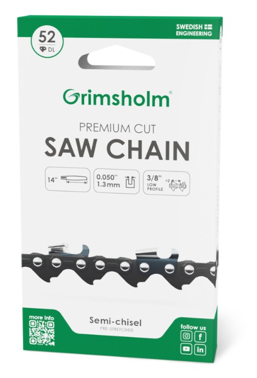 SAGKJEDE 3/8-52E X-1,3MM 14" HOBBY SAGER GRIMSHOLM - Bilde 1