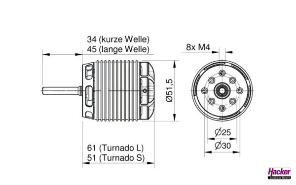 HACKER A50-12L TURNADO V4 KV450 - Bilde 3
