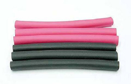 KRYMPESTRØMPE 2MM - 3 RØD/ 3 SORT - LENGDE 6.5CM