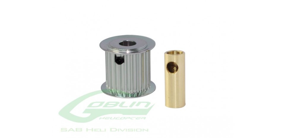 ALUMINIUM MOTOR PULLEY 23T 8/6MM HOLE