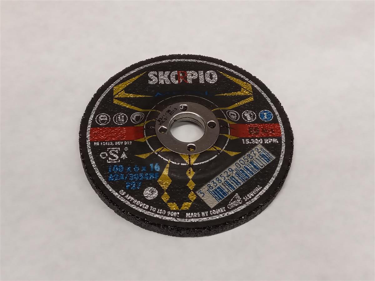 SLIPESKIVE STÅL/RF 100 X 6,0 X 16 - SKORPIO NR-28 RED ROOSTER - Bilde 1