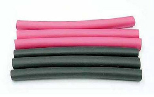 KRYMPESTRØMPE 12MM - 3 RØD/ 3 SORT - LENGDE 6.5CM