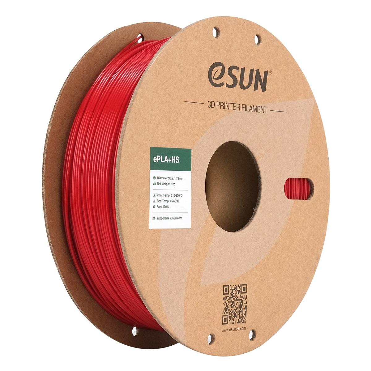eSUN PLA+ HS 1.75mm - 1kg - Fire Engine Red - Bilde 1