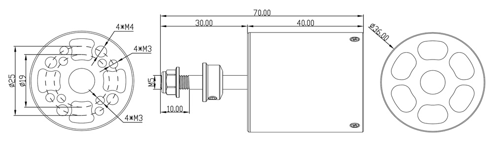 XNOVA 3640-2200KV - 4P SHAFT 5x30mm