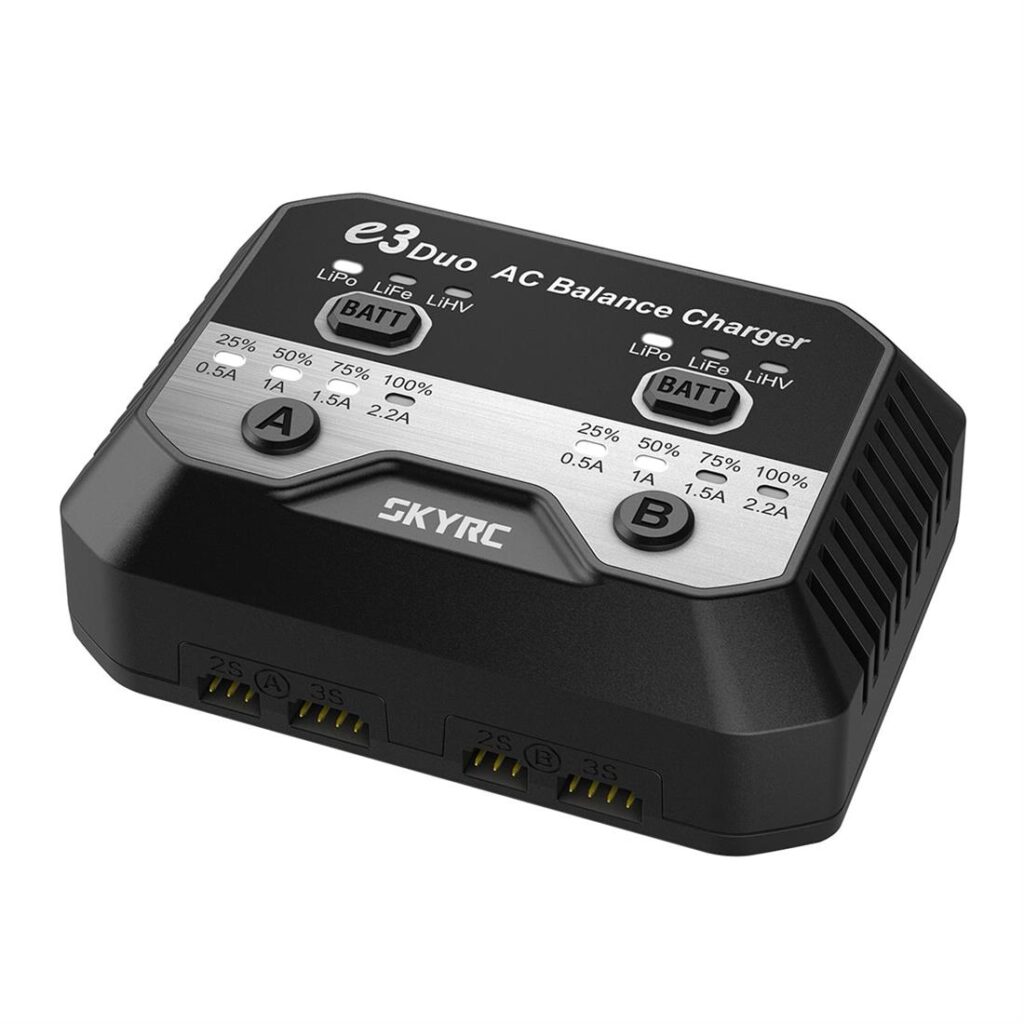 SKYRC E3 DUO LIPO DOBBEL LADER 2-3S 220V