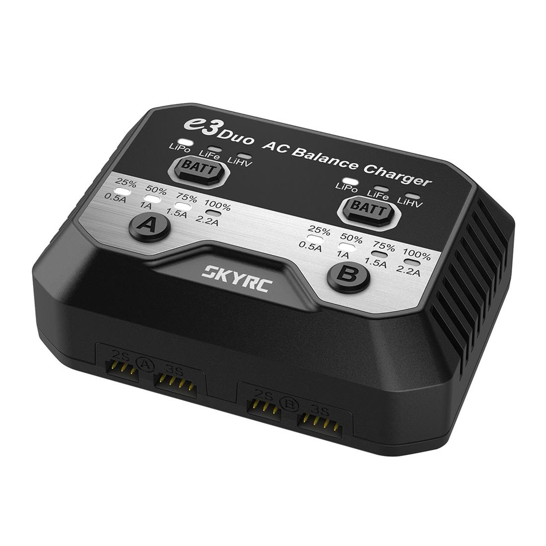 SKYRC E3 DUO LIPO DOBBEL LADER 2-3S 220V - Bilde 1