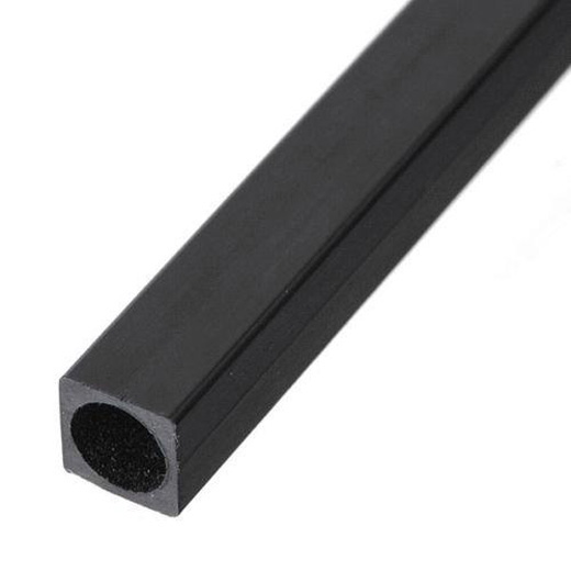 CARBON RØR 4-KANT 2,5x2,5x1,2x1000MM