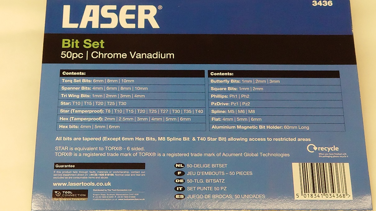 BITSETT LANG 50 DELER CR/V PROFF - LASER - Bilde 2