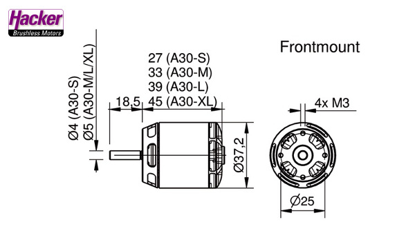 HACKER A30-8XL V4 OUTRUNNER MOTOR 15716107 - Bilde 5