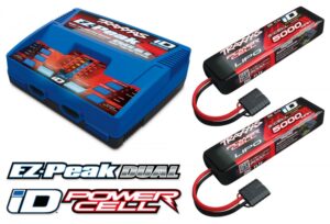 v02_8F9E11A59D5E09278770B6904F39694E-1.jpg TRAXXAS EZ-PEAK DUAL 8Ah LADER + 2 x 3S-5000mAh-11,1V BATT