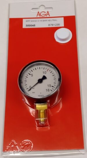 v02_8FFC4F3156AE032FE33541BD92DC808A.jpg MANOMETER ARBEID 0-16 BAR, UC 500, NØYTRAL - LINDE