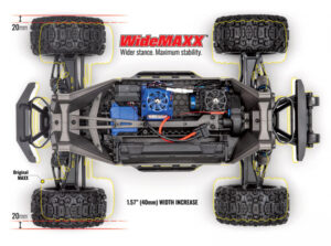 MAXX 4x4 W/WIDEMAXX 1/10 RTR TQi Bl TSM GREEN- TRAXXAS