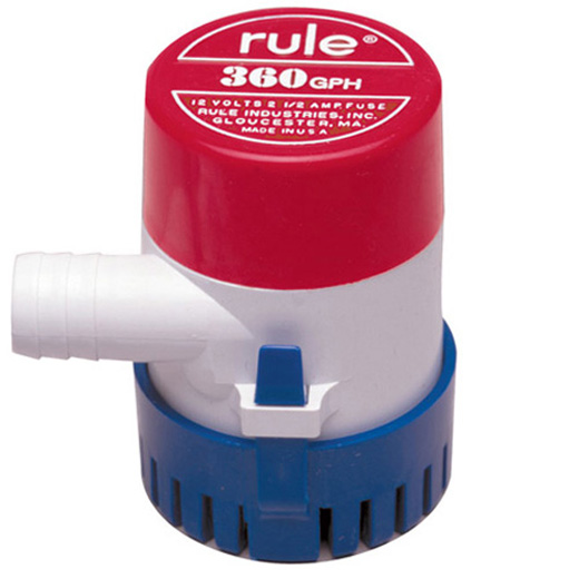 LENSEPUMPE RULE 360 GPH, 12V - MANUELL
