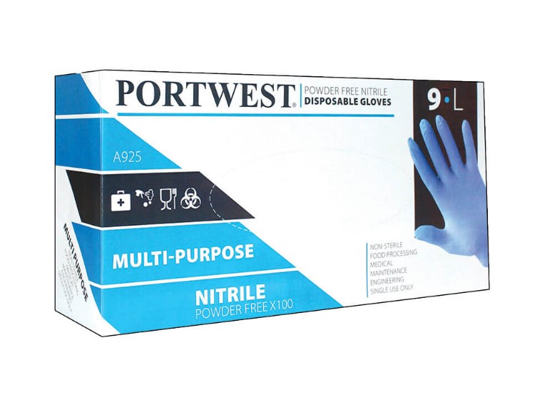 ENGANGSHANSKE NITRIL PUDDERFRI 100 STK - PORTWEST