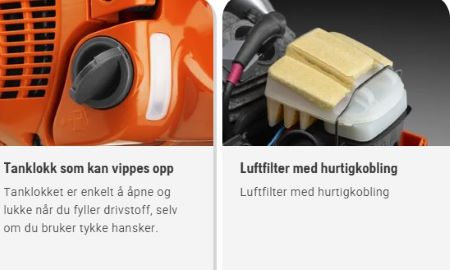 HUSQVARNA 445S 13" 1,3 325" MOTORSAG - Bilde 3