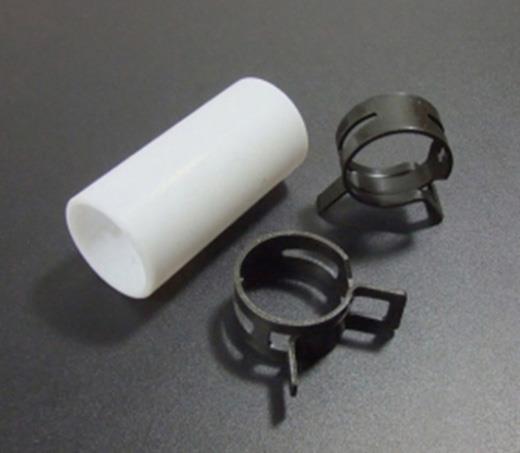 6CM TEFLONSLANGE M/CLIPS FOR 25MM RØR